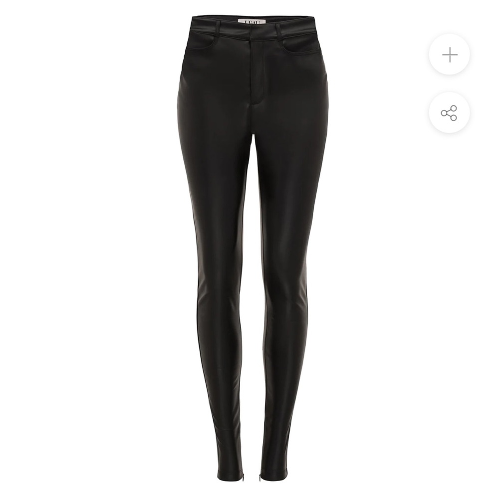 Leau black vegan leather skinny pants